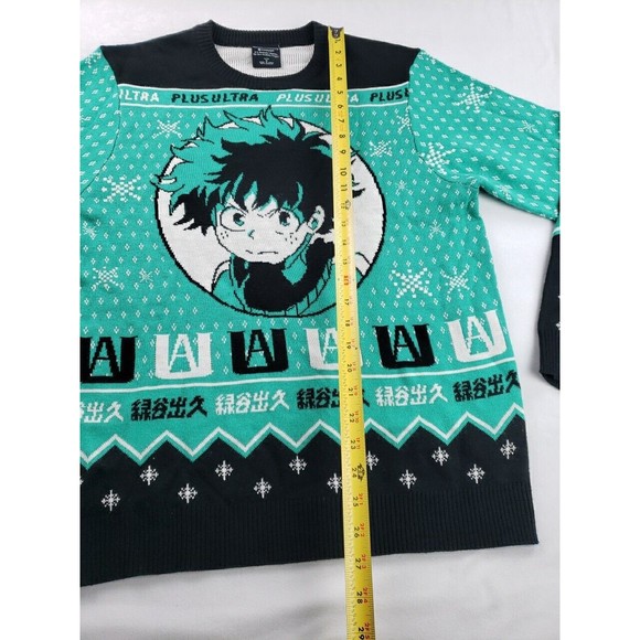 My Hero Academia - Plus Ultra Deku Izuku Midoriya Ugly Christmas Sweater Size M - Picture 4 of 6